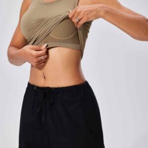 hvit racerback sports-bh RUXI