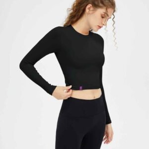 ribbestrikkede treningsshorts