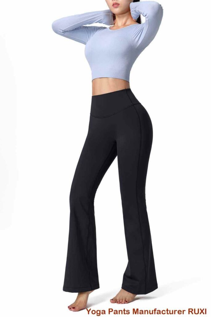 ribbestrikkede yogaleggings RUXI