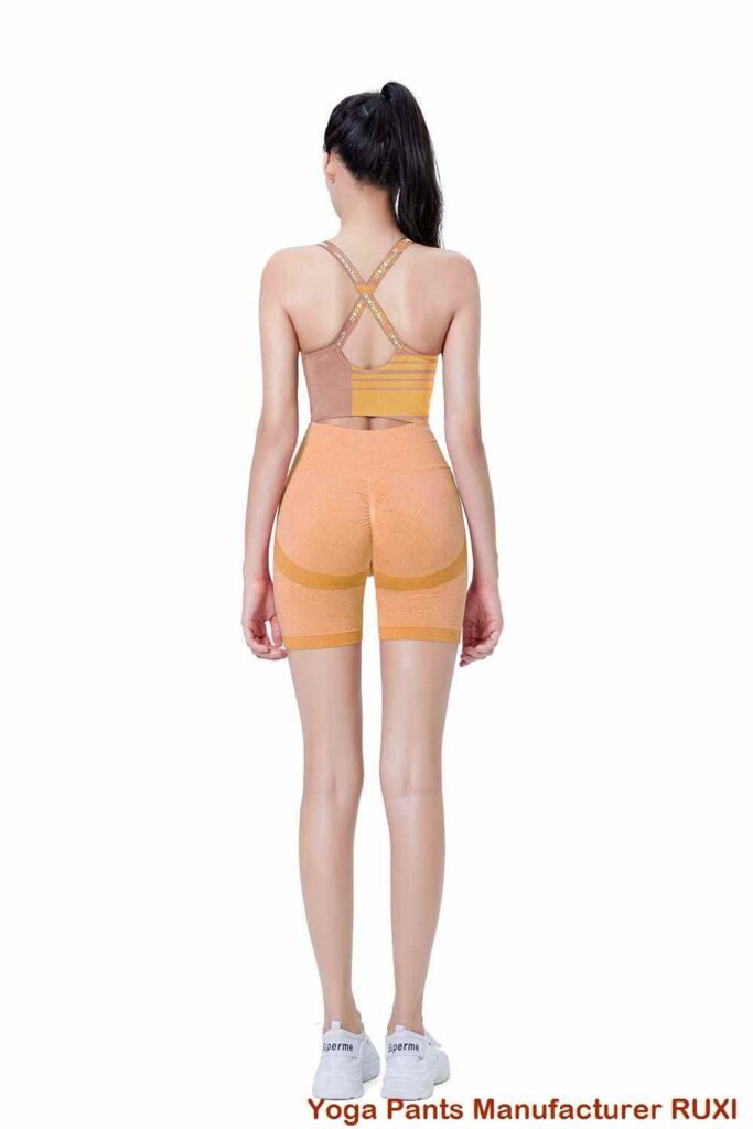 yogabukser i bomull med brede ben